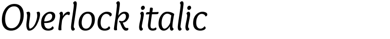 Overlock italic Font