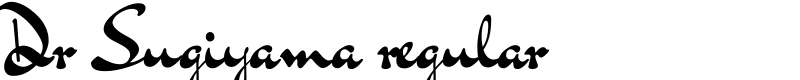 Dr Sugiyama regular Font