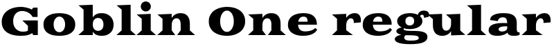 Goblin One regular Font
