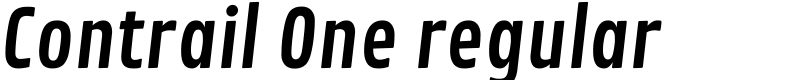 Contrail One regular Font