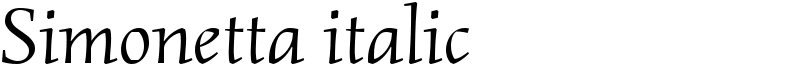 Simonetta italic Font