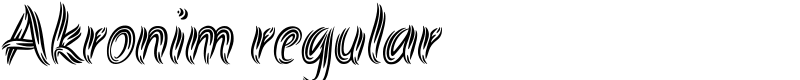 Akronim regular Font