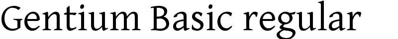 Gentium Basic regular Font