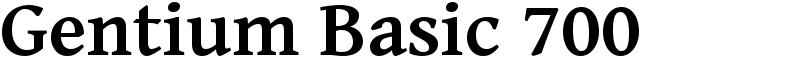 Gentium Basic 700 Font