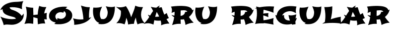 Shojumaru regular Font