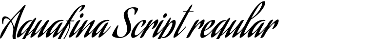 Aguafina Script regular Font