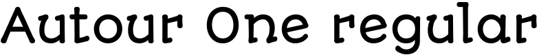 Autour One regular Font