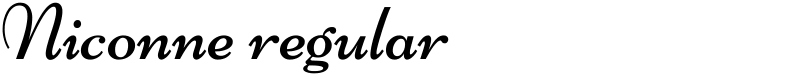 Niconne regular Font