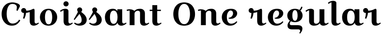 Croissant One regular Font