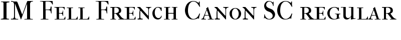 IM Fell French Canon SC regular Font