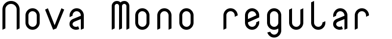 Nova Mono regular Font
