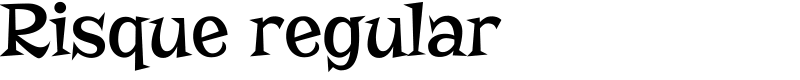 Risque regular Font