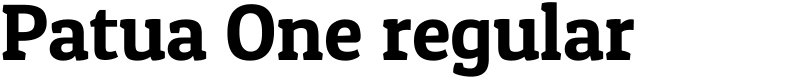 Patua One regular Font