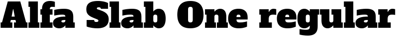 Alfa Slab One regular Font