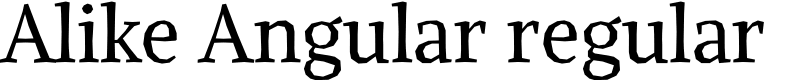 Alike Angular regular Font