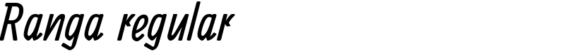 Ranga regular Font