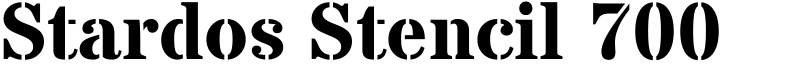 Stardos Stencil 700 Font