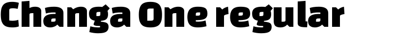 Changa One regular Font