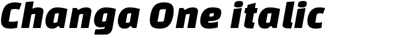 Changa One italic Font