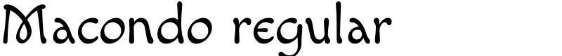 Macondo regular Font