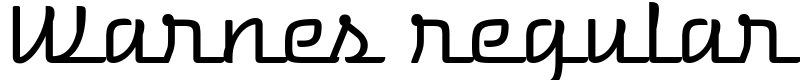 Warnes regular Font