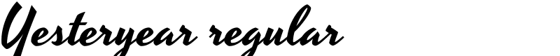 Yesteryear regular Font