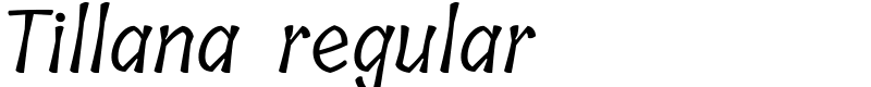 Tillana regular Font