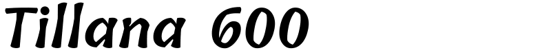 Tillana 600 Font