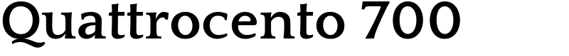 Quattrocento 700 Font