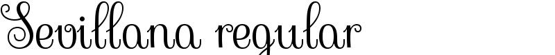 Sevillana regular Font