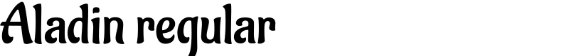 Aladin regular Font