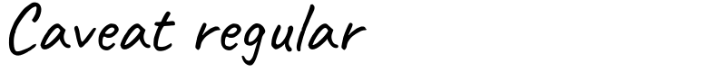 Caveat regular Font