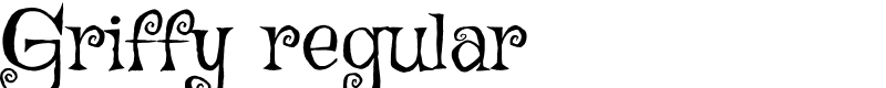 Griffy regular Font
