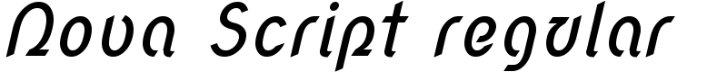 Nova Script regular Font