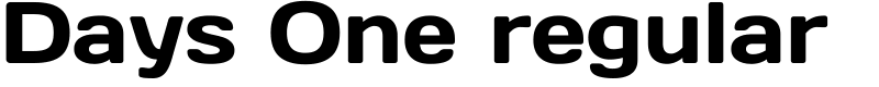 Days One regular Font