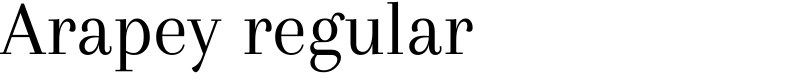 Arapey regular Font