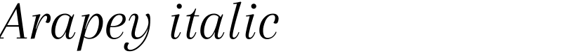 Arapey italic Font