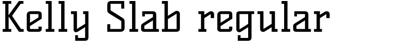 Kelly Slab regular Font