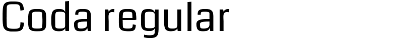 Coda regular Font