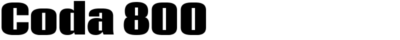 Coda 800 Font