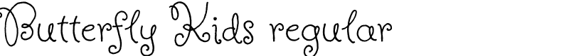 Butterfly Kids regular Font