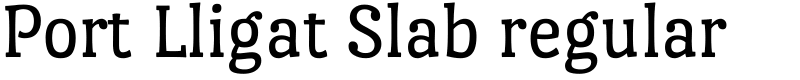 Port Lligat Slab regular Font