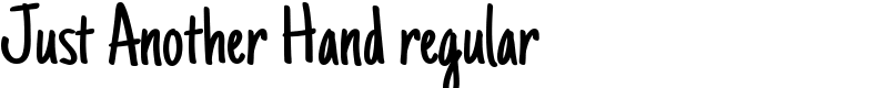 Just Another Hand regular Font