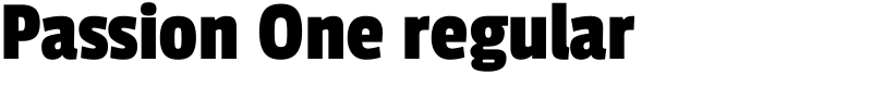 Passion One regular Font