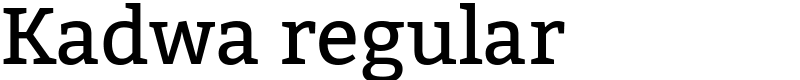 Kadwa regular Font