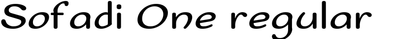 Sofadi One regular Font