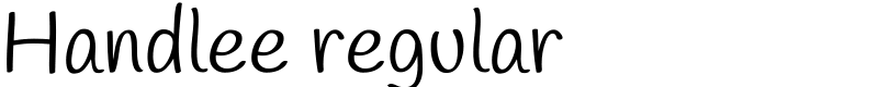 Handlee regular Font