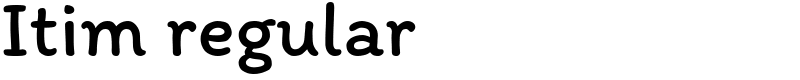 Itim regular Font