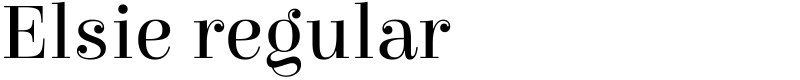 Elsie regular Font