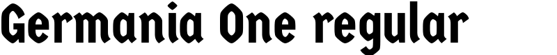 Germania One regular Font